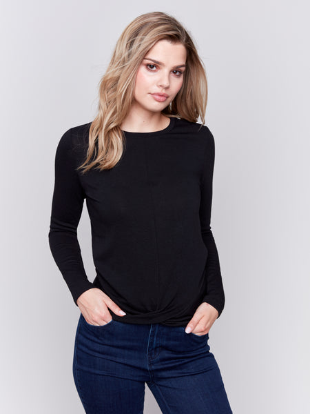 Charlie B Long Sleeve Front Twist