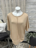 Plus Taupe Top