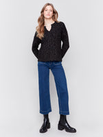 Charlie B Speckel Yarn Sweater