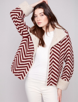 Charlie B Chevron Jacket Cabernet