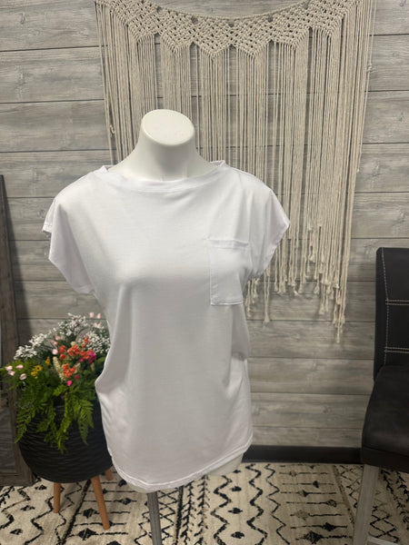 White Pocket T