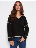 Charlie B Ribbed V Neck