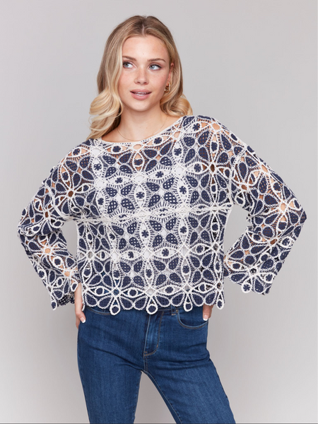 Charlie B Crochet Top