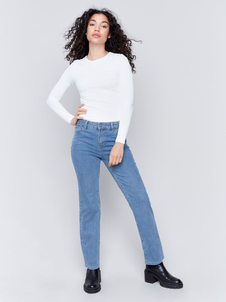 Charlie B Denim Cord Straight Jean
