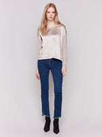 Charlie B Almond Satin Front