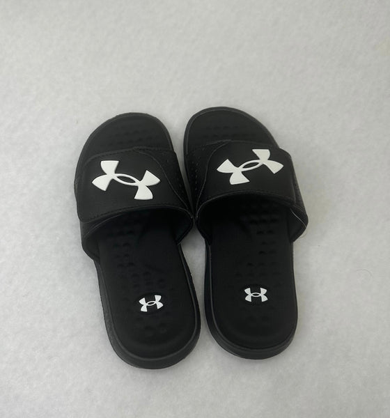 UA Youth Black Slides