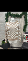Khaki Checkered Sweater