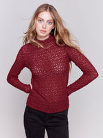 Charlie B Long Sleeve Mock Neck