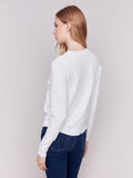 Charlie B Crew Neck Drop Shoulder Sweater Cream
