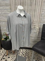 Plus Stripped Button Up
