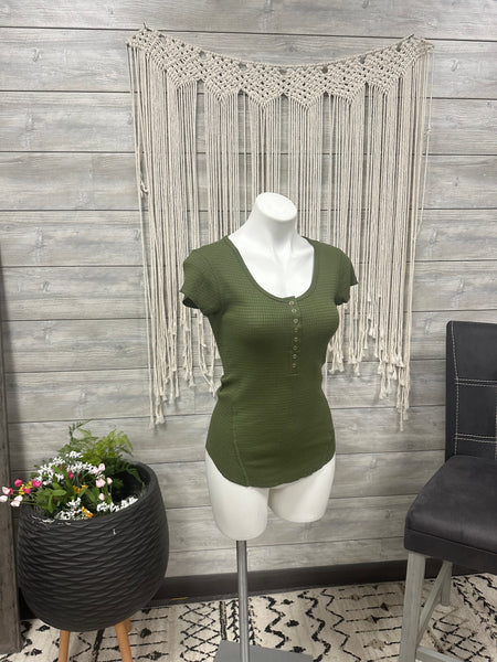 Waffle Knit Olive
