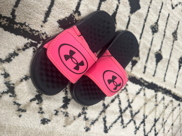UA Youth Pink Ignite Slides