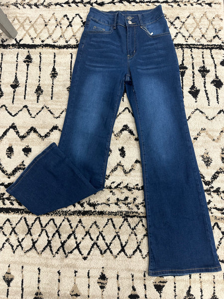 Vintage Dark Blue Bootcut Jeans
