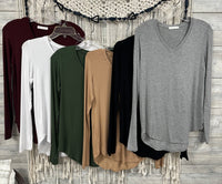 Long Sleeve V Neck Basic