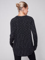 Charlie B Black Swing Top Stripes