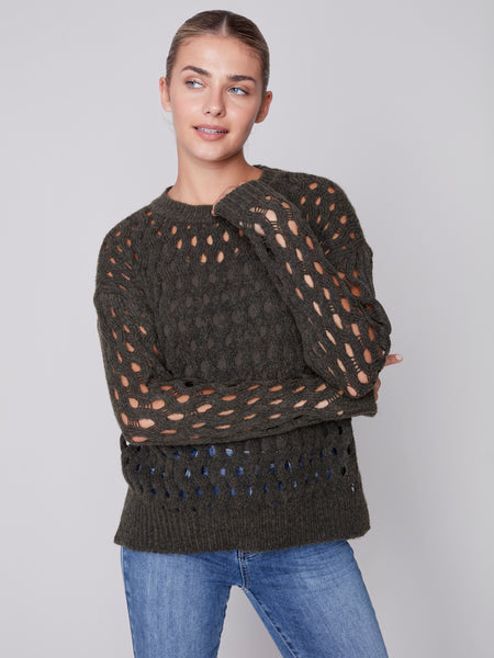 Charlie B Cable Knit Spruce