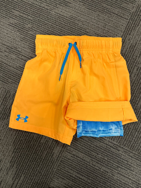 UA Boys Orange Swim YS-YXL