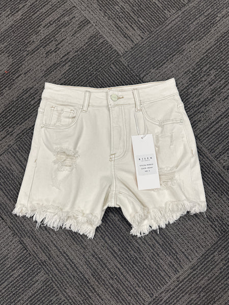 Risen Cream Shorts