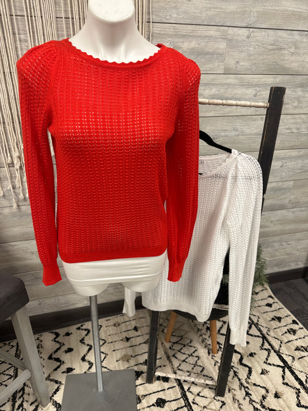 Staccato Pointelle Sweater