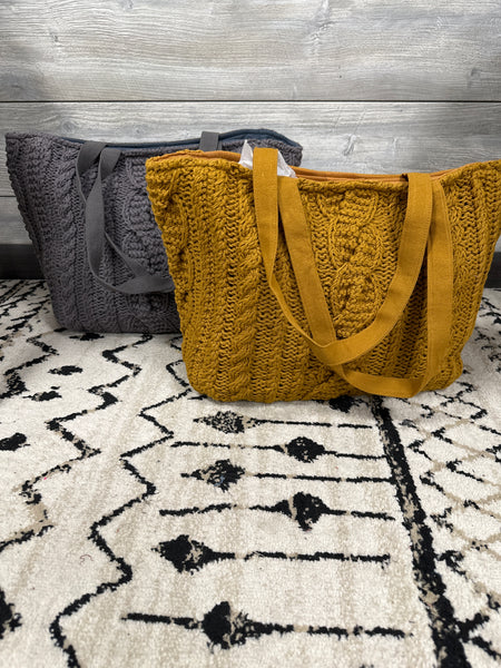 Panache Woven Cable Kint Tote