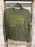 UA Boys Youth Olive Long Sleeve