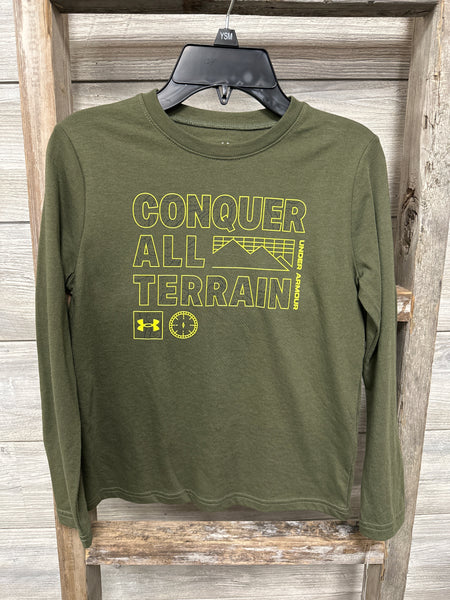 UA Boys Youth Olive Long Sleeve