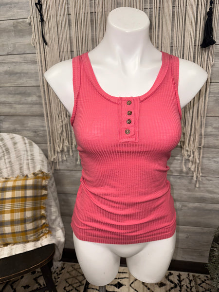 Ribbed Rose Tank
