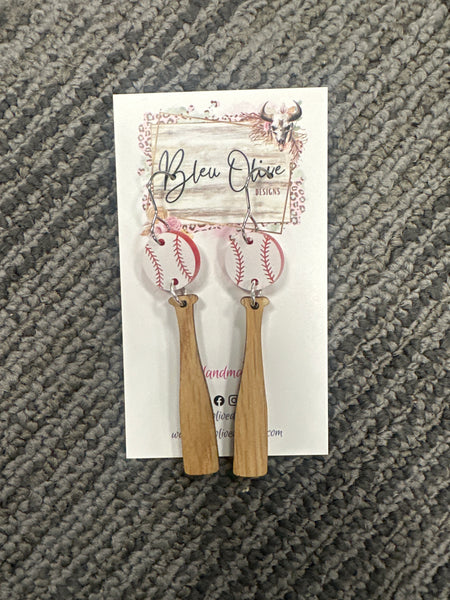 Baseball Earrings