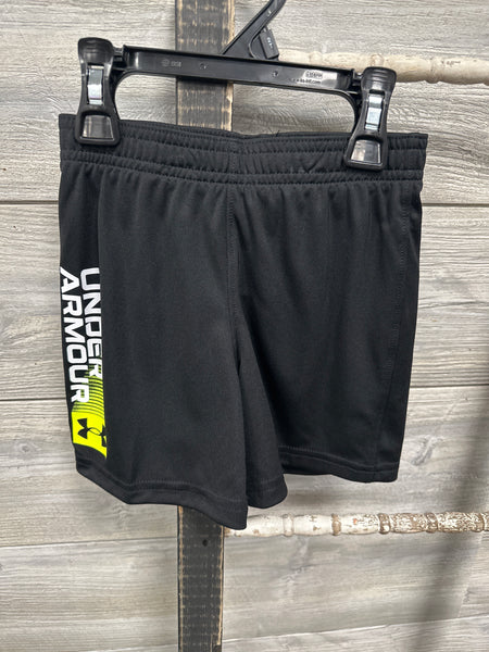 UA Boys Shorts Black Neon