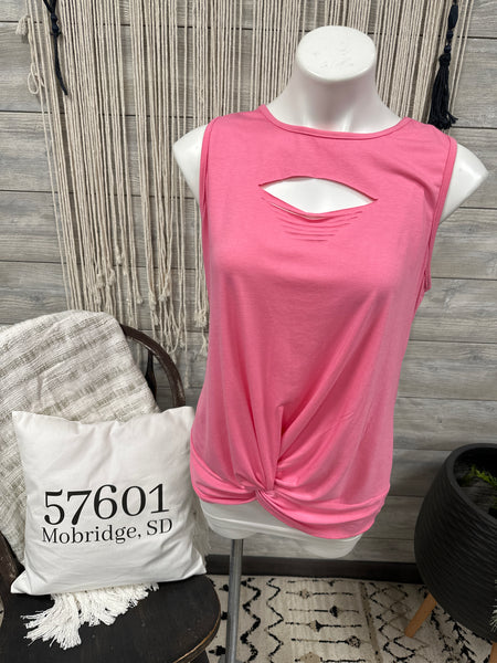 Pink Cutout Tank