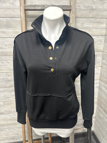 Black 1/2 Button