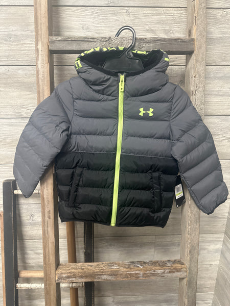 UA Puffer Coat Grey/Black 4-7Y