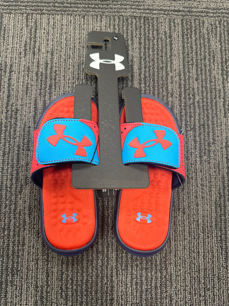 UA Kids Slide Red/Navy 11K-7Y