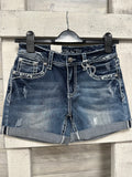 Grace In LA White Stitching Shorts
