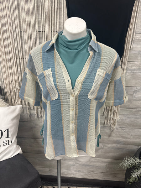 Textured Button Down