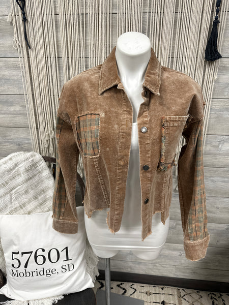 Mystree Plaid Contrast Corduroy