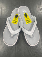 UA White Flip Flops