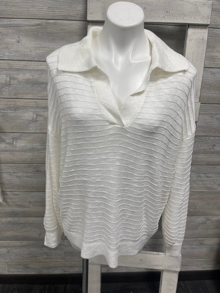 Ivory Collared Sweater
