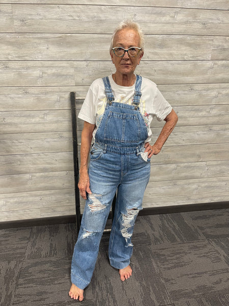KanCan Medium Wash Overall