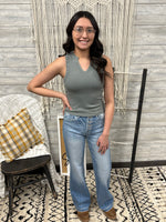 Miss Me Studded Sage Tank