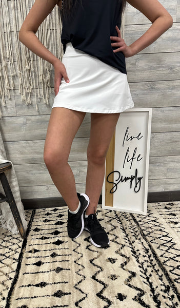 White Skort by Cream Yoga