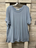 Zenana Lt Blue Plus Top